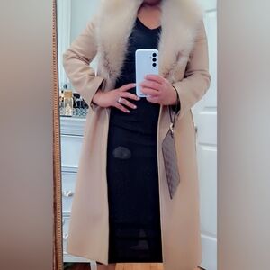 Zara manteco fur collar coat
